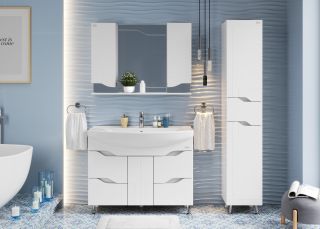 Шкаф-зеркало Onika Веронэлла 210506 105см белый